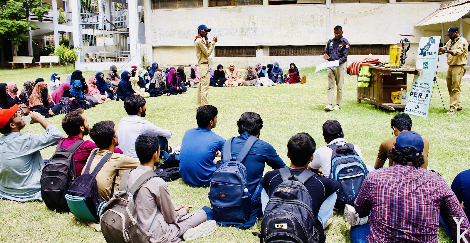 Students attending a PERLP awareness event